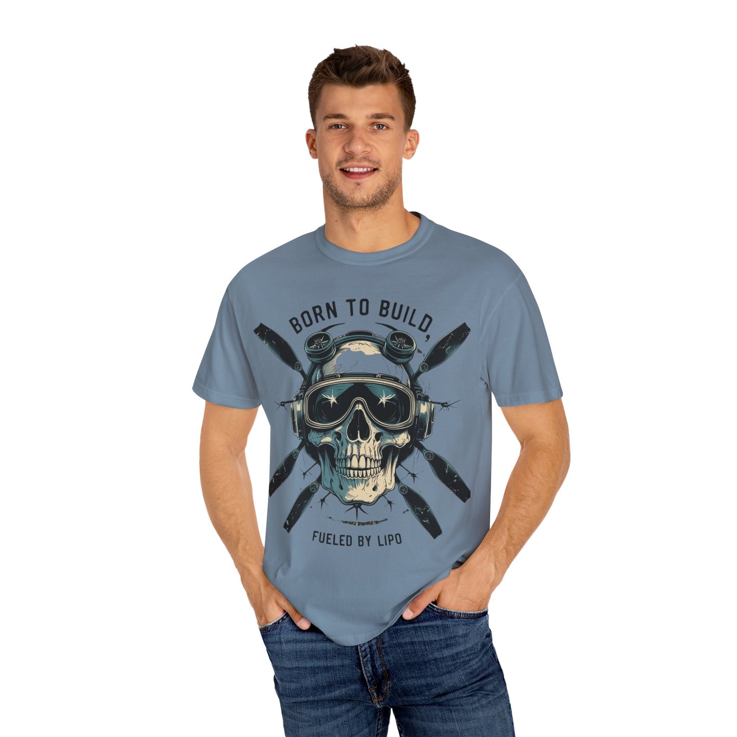 RC Skull T-Shirt, Unisex Graphic Tee, Born to Build Apparel, Gift for Builders, Edgy Streetwear, Unique Fashion Statement