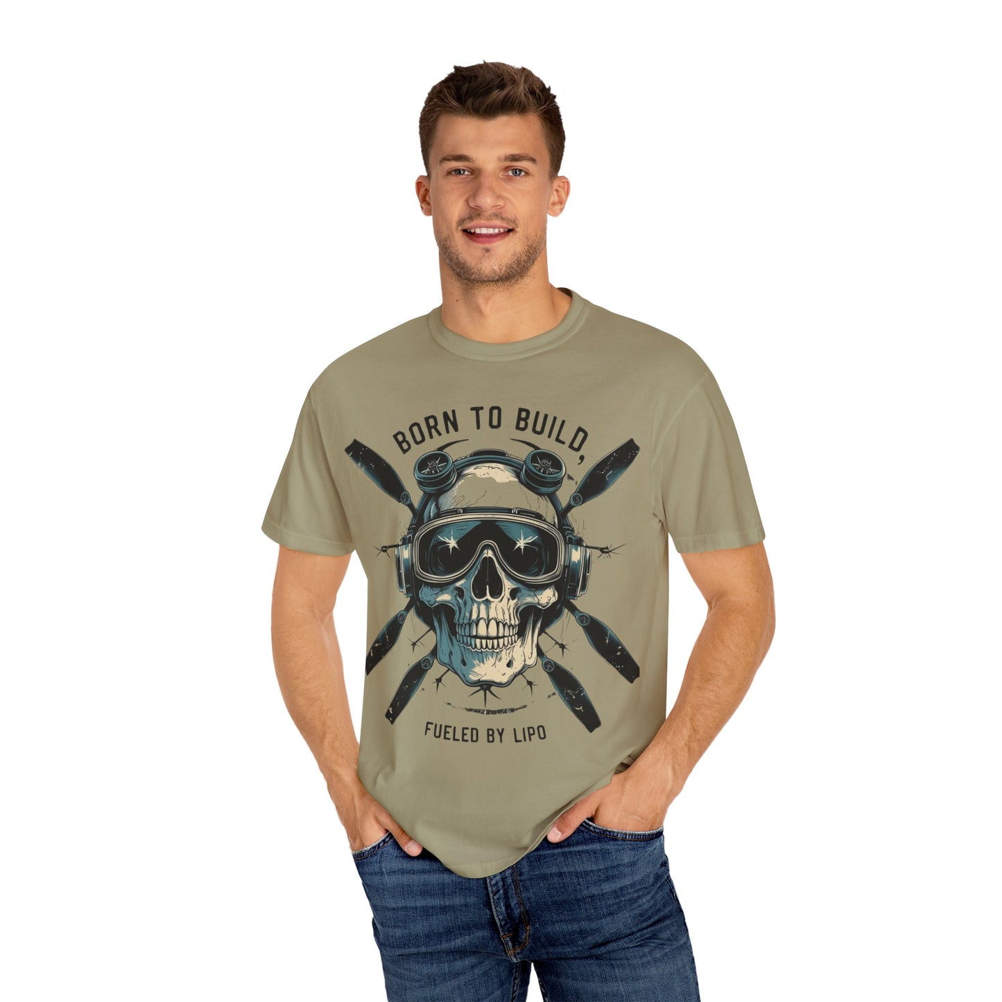 RC Skull T-Shirt, Unisex Graphic Tee, Born to Build Apparel, Gift for Builders, Edgy Streetwear, Unique Fashion Statement